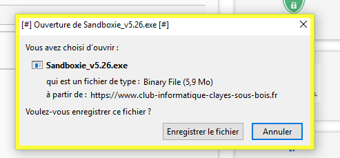 télécharger avec sandboxie téléchargement sandboxé